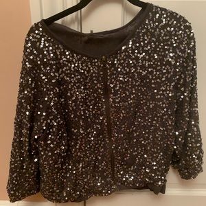 Sequined bomber jacket